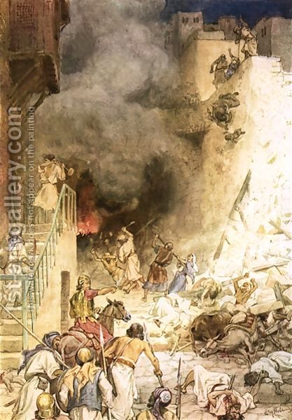 417x600 The Destruction Of Jericho Destruction, Oil Painting - Jericho Painting