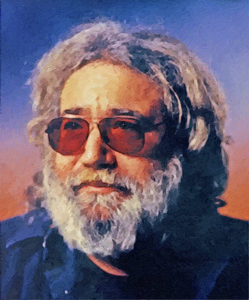 815x981 Jerry Garcia By T Douglas Painting - Jerry Garcia Fish Painting