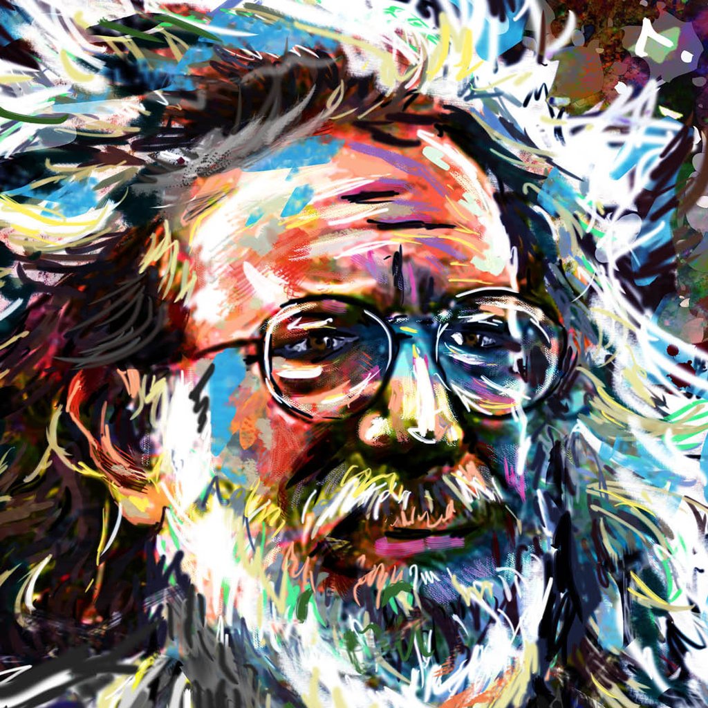 1024x1024 Jerry Garcia Art - Jerry Garcia Painting