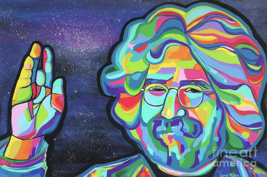 900x598 Jerry Garcia Space Jam Painting By Carrie Milburn - Jerry Garcia Painting