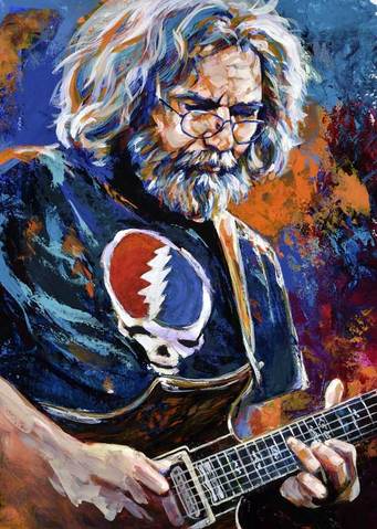 341x479 Jerry Garcia Fine Art Print - Jerry Garcia Painting