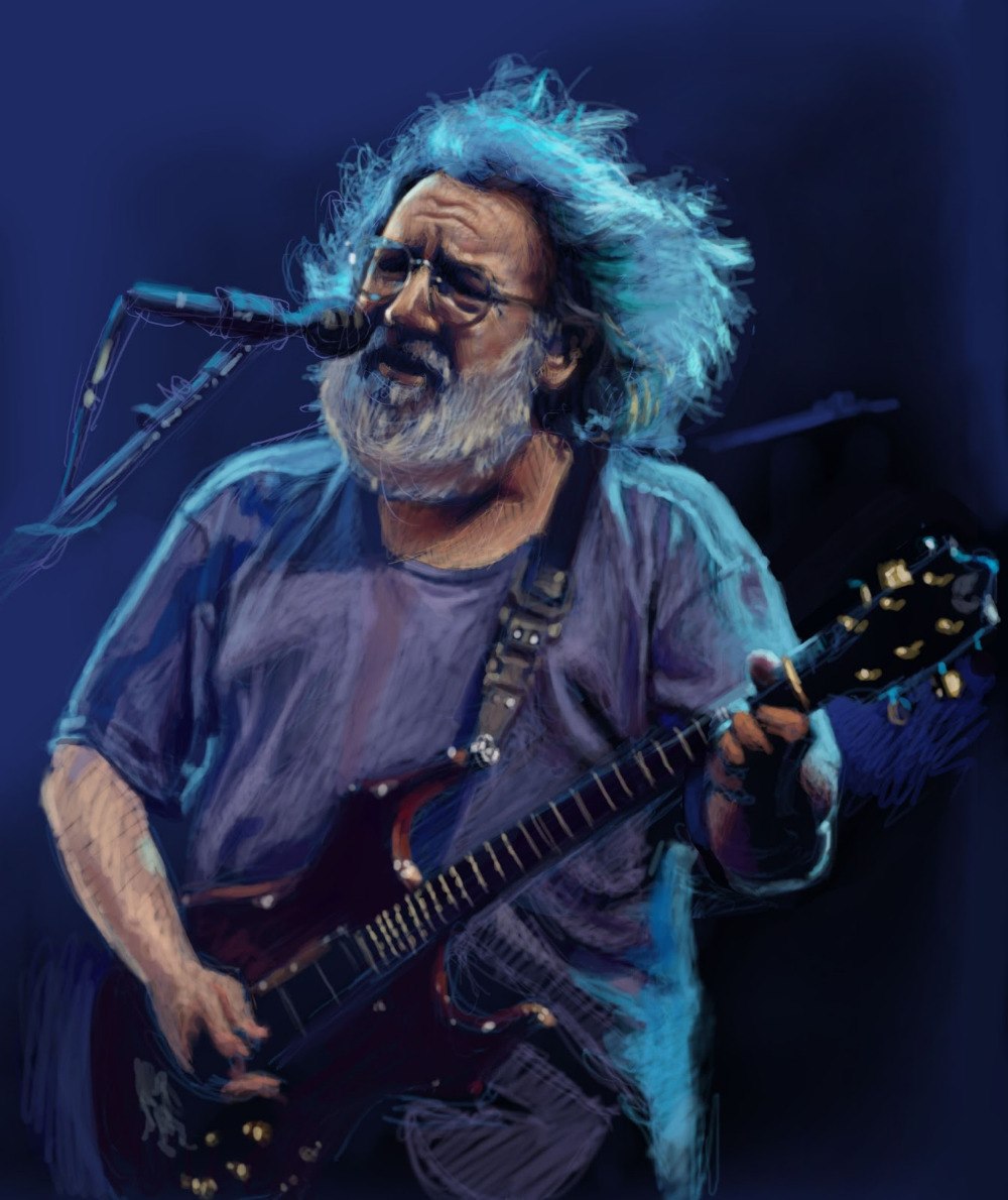 1000x1190 The Art Jerry Garcia Music Vintage Retro Canvas Painting Paintings - Jerry Garcia Painting