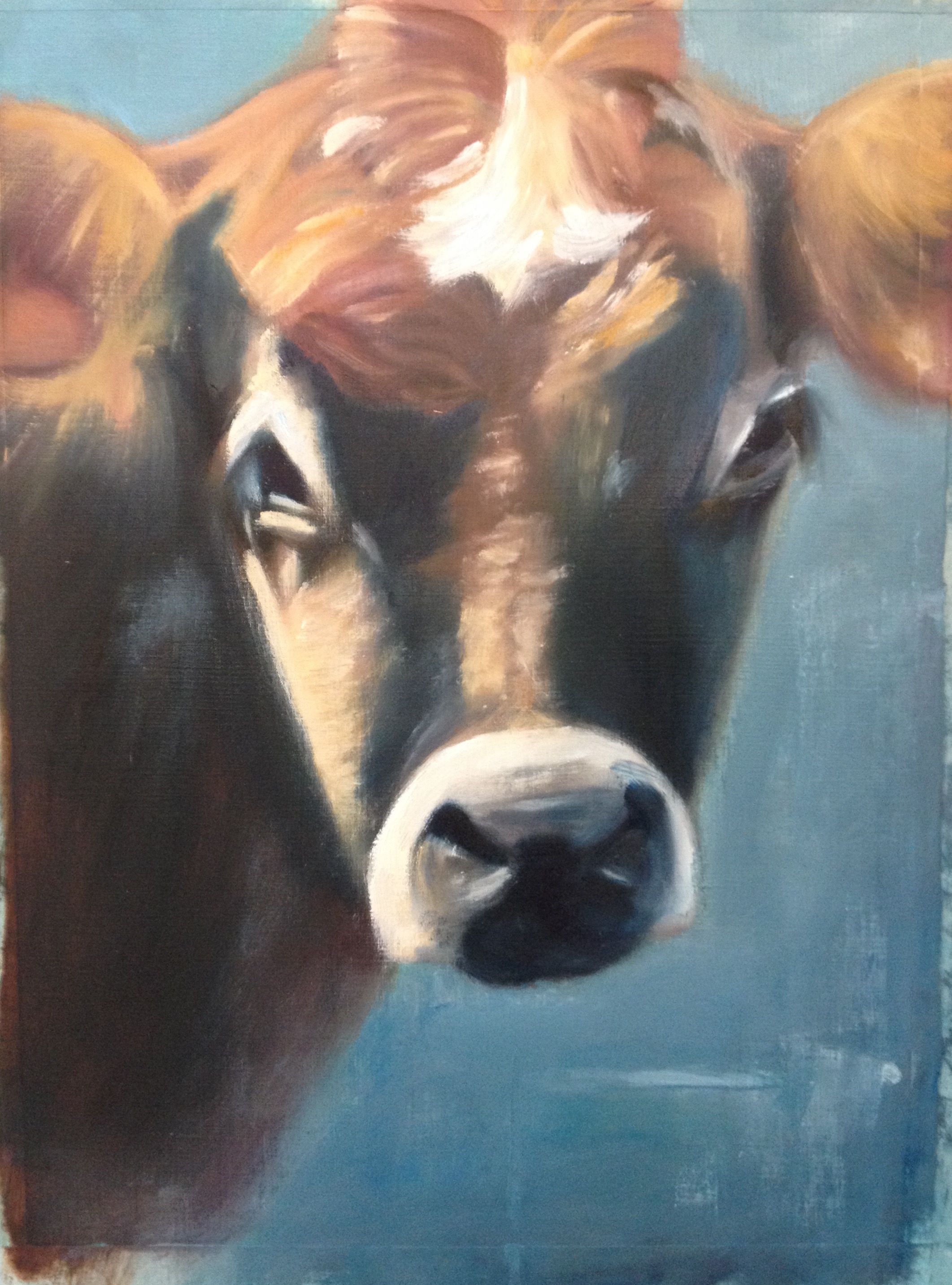 2123x2866 Jersey Cow By Denny Houghton Cow Paintings Cow - Jersey Cow Painting