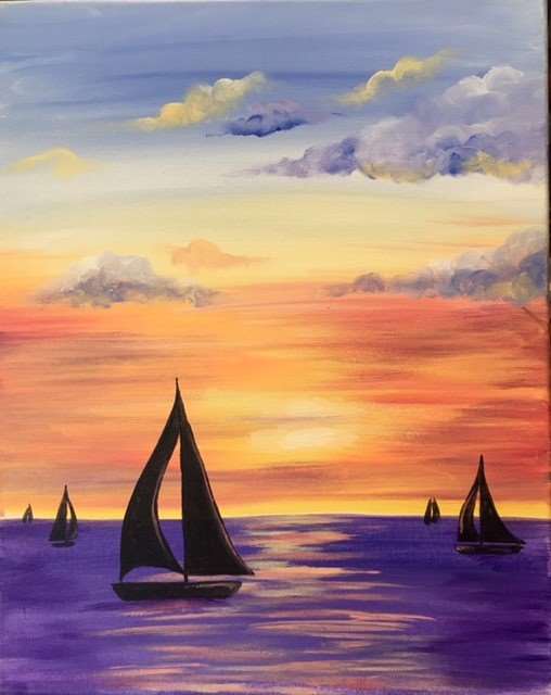 508x640 Jersey Shore Sunset - Jersey Shore Painting