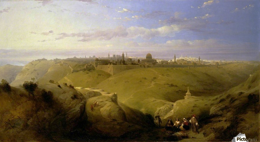 900x492 Jerusalem From The Mount Of Olives - Jerusalem From The Mount Of Olives Painting