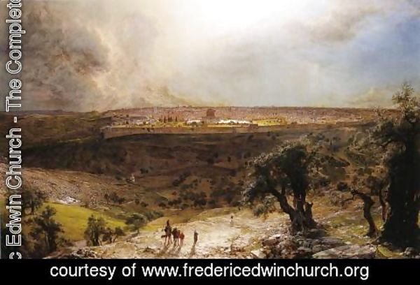 600x408 Frederic Edwin Church - Jerusalem From The Mount Of Olives Painting