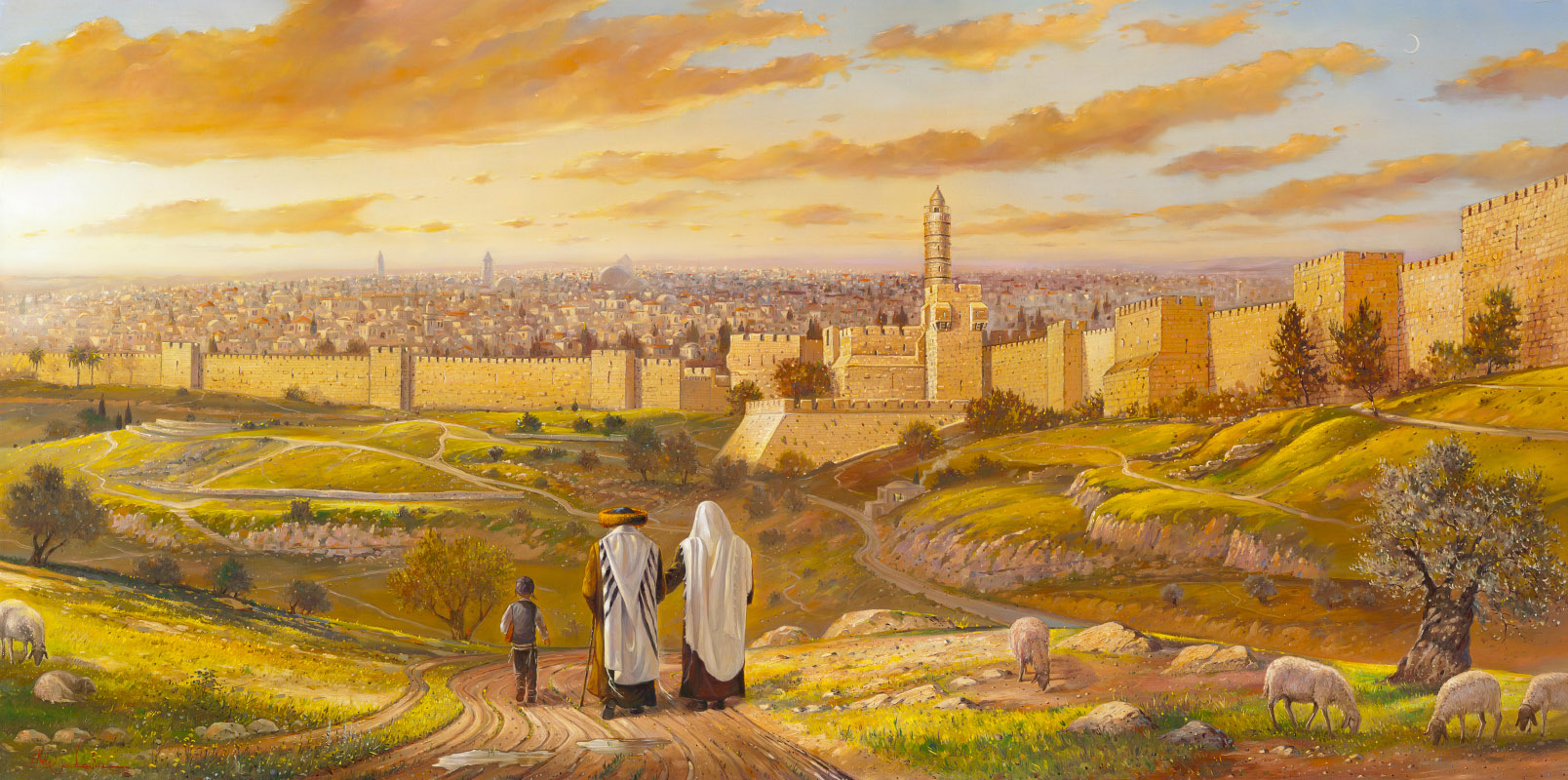 1608x800 Welcome To Jerusalem - Jerusalem Painting