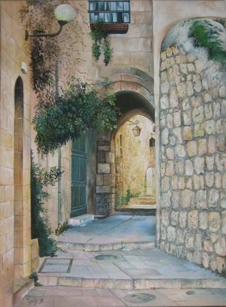 448x607 Menucha Yankelevitch - Jerusalem Painting