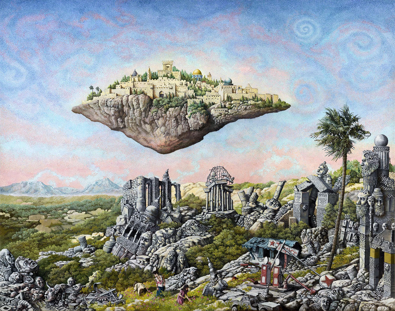 1372x1080 Floating Jerusalem Print - Jerusalem Painting