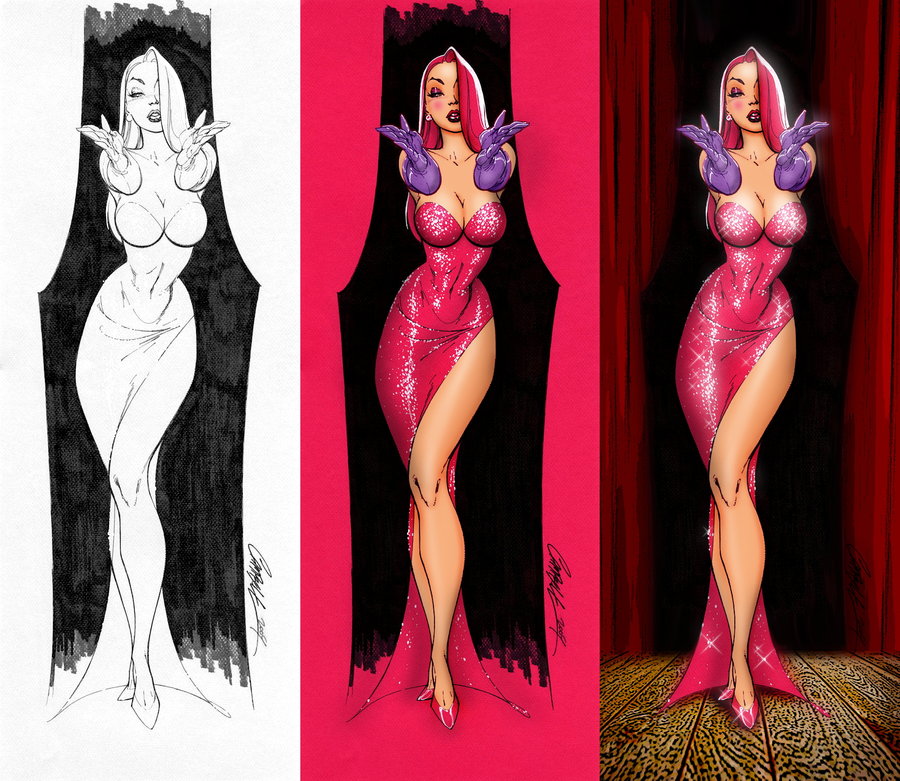 900x781 Jessica Rabbit By Ecomanmovie - Jessica Rabbit Painting