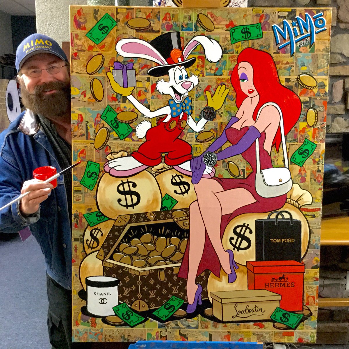 1200x1200 Mike Mozart On Twitter Roger Rabbit And Jessica Rabbit Painting - Jessica Rabbit Painting