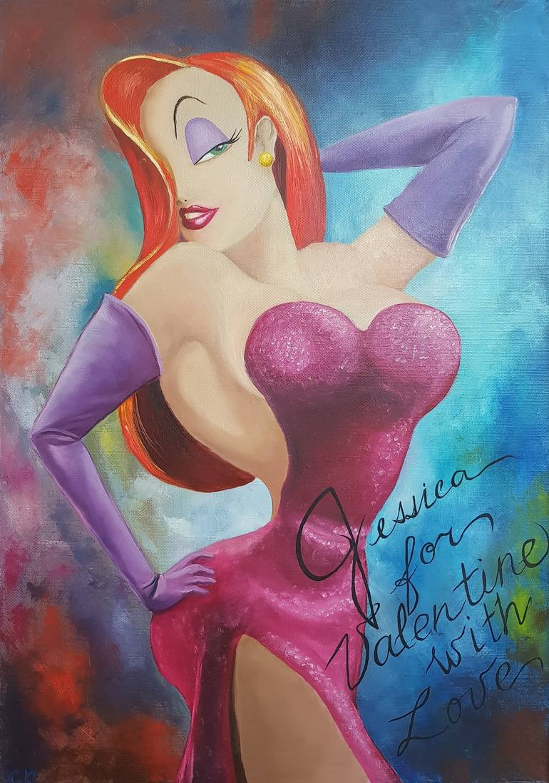 770x1097 Saatchi Art Jessica Rabbit Painting By Svetlana Kocherga - Jessica Rabbit Painting