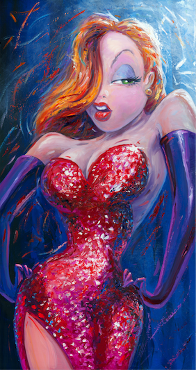 282x533 She's Drawn That Way Jessica Rabbit Giclee On Canvas By William - Jessica Rabbit Painting