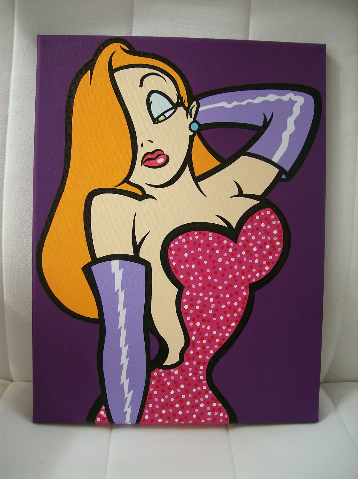 1198x1600 Jdtoonart Cartoon And Comic Pop Art Paintings Im Not Bad, I'M - Jessica Rabbit Painting