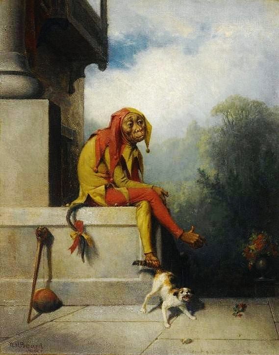 569x723 The Jester ~ William Holbrook Beard (1824 - Jester Painting