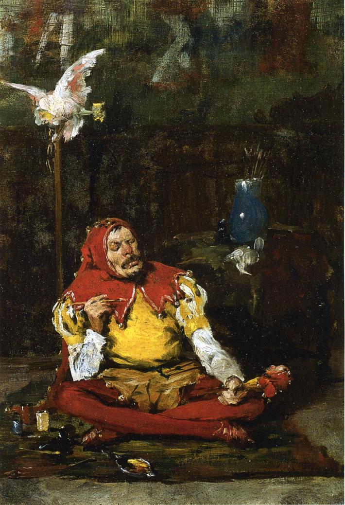710x1038 The King's Jester Painting William Merritt Chase Oil Paintings - Jester Painting