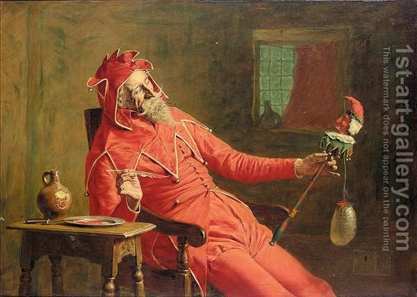 600x428 The Court Jester John Watson Nicol Reproduction 1st Art Gallery - Jester Painting