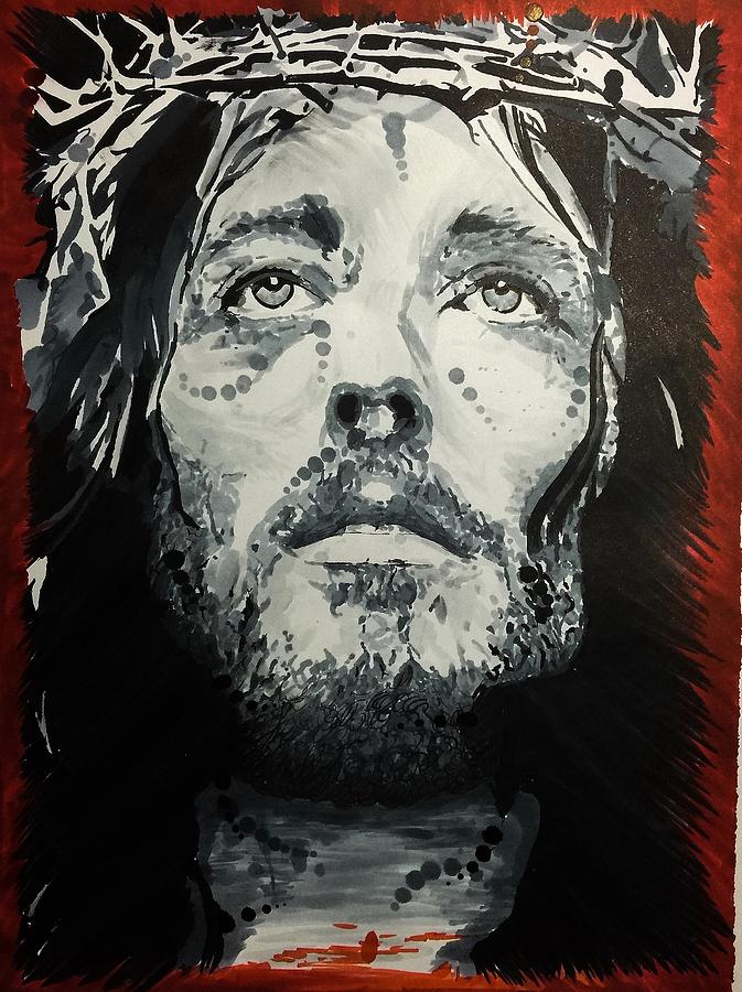 673x900 Jesus Abstract Painting By Dustin Storm - Jesus Abstract Painting