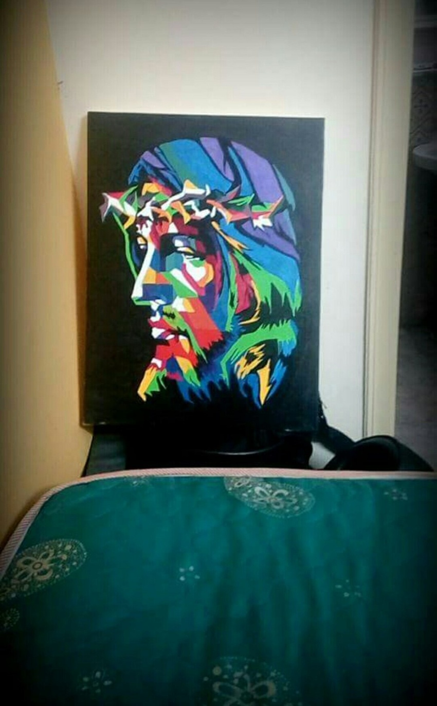 850x1372 Jesus Christ Abstract Painting Paintings By Amal Augustine - Jesus Abstract Painting