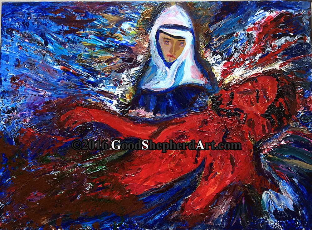 1000x736 Jesus Gallery - Jesus Abstract Painting