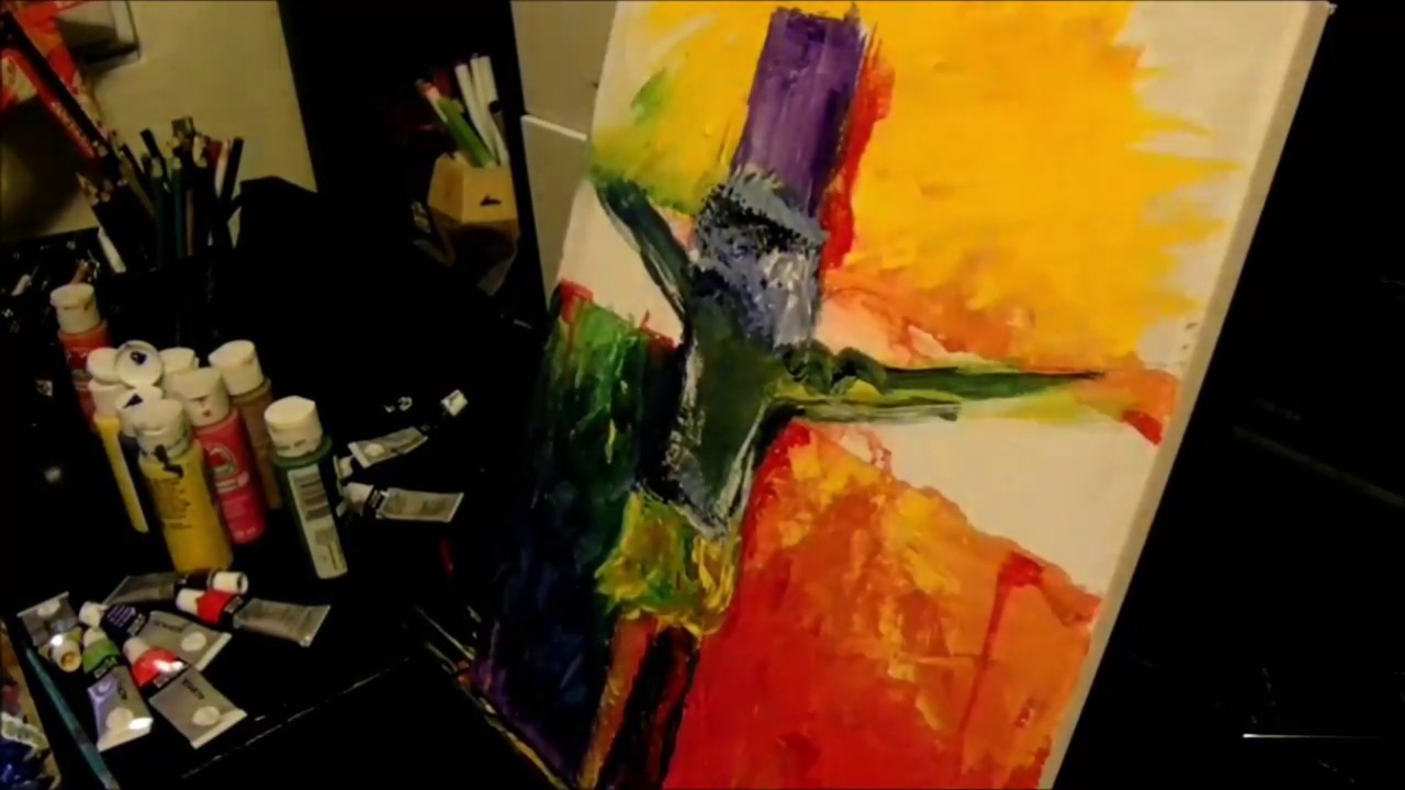 1280x720 Abstract Jesus Painting - Jesus Abstract Painting