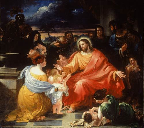 500x444 Jesus And The Children - Jesus And Child Painting