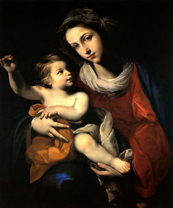 250x300 Madonna And Child Mary Baby Jesus Italian Painting By Massimo - Jesus And Child Painting