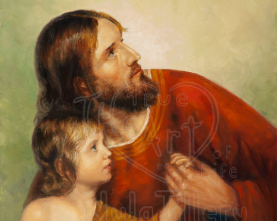 570x456 Oil Painting Master Study Of Carl Bloch's Painting - Jesus And Child Painting