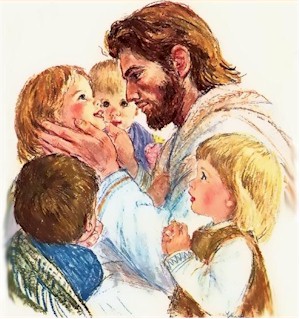 300x319 Pictures Of Jesus With Children - Jesus And Child Painting