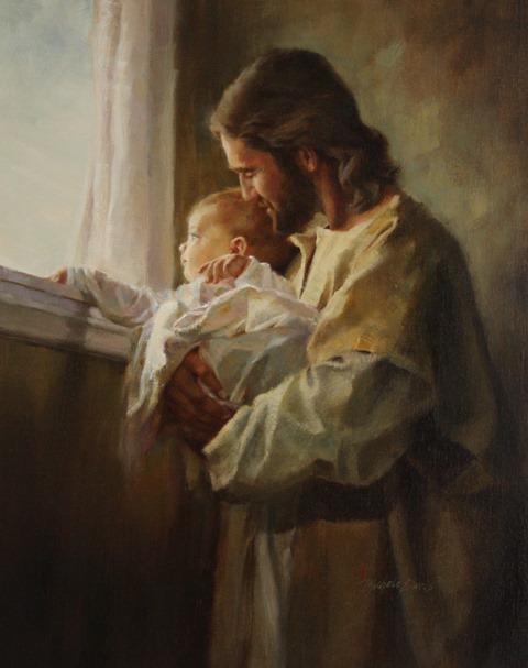 480x607 Sometimes, Good Art Makes People Cry - Jesus And Child Painting