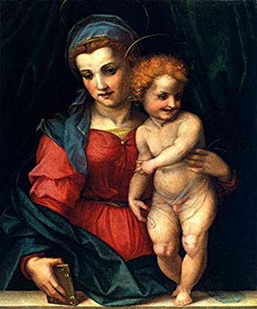 375x450 Madonna And Child Mary With Baby Jesus Italian - Jesus And Child Painting
