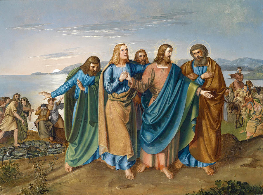 900x670 Jesus And His Disciples At The Sea Of Galilee Painting By Carl - Jesus And Disciples Painting