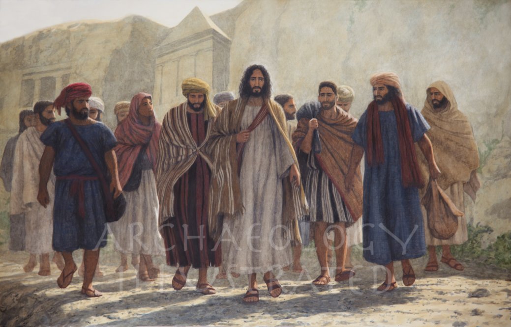1039x666 Jesus And His Disciples In The Kidron Valley Archaeology Illustrated - Jesus And Disciples Painting