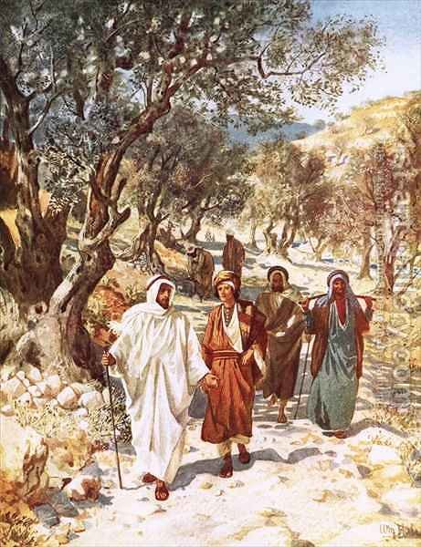 461x600 Jesus And His Disciples Travelling Into Galilee William Brassey - Jesus And Disciples Painting