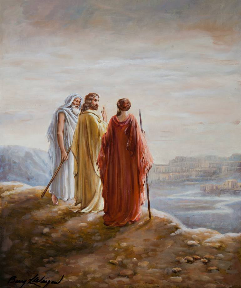 770x921 Saatchi Art Jesus And The Disciples Going To Emmaus Painting By - Jesus And Disciples Painting