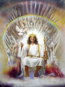 225x300 Original Zen O'Conor Heaven Jesus Christ God Lord Iron Throne - Jesus And God Painting