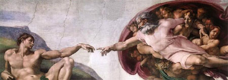 450x158 Book Summary - Jesus And God Touching Fingers Painting