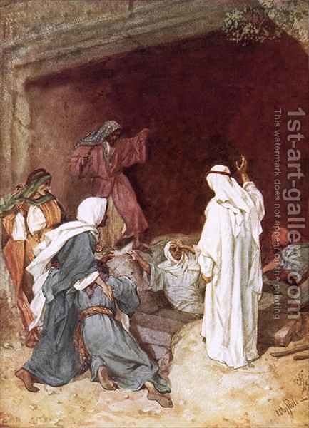 433x600 Jesus Raising Lazarus From The Dead William Brassey Hole - Jesus And Lazarus Painting