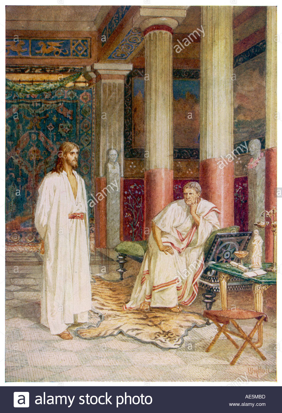 948x1390 Pontius Pilate Stock Photos Amp Pontius Pilate Stock Images - Jesus And Pilate Painting