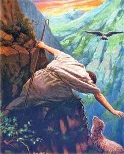 250x309 Jesus Saving Sheep.may I Add, He Left The Flock To Go After One - Jesus And The Lost Sheep Painting