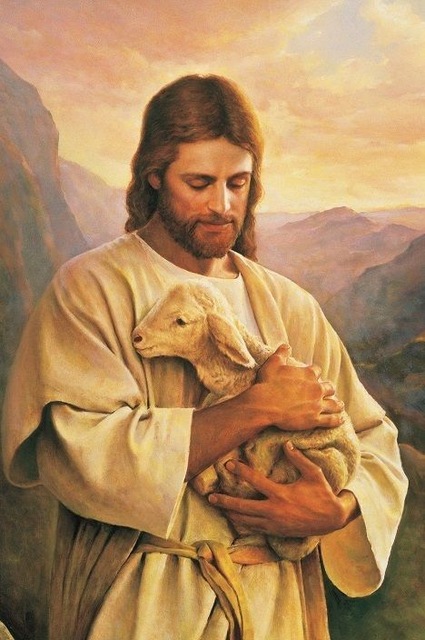 425x640 Special Offer - Jesus And The Lost Sheep Painting
