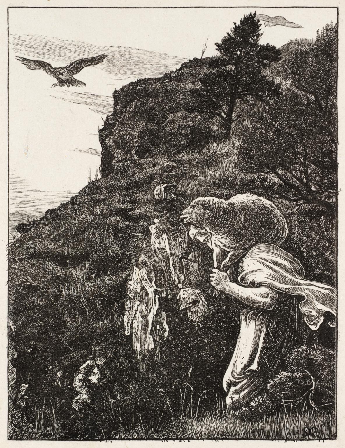 1184x1536 The Lost Sheep', Sir John Everett Millais, Bt, Published 1864 Tate - Jesus And The Lost Sheep Painting