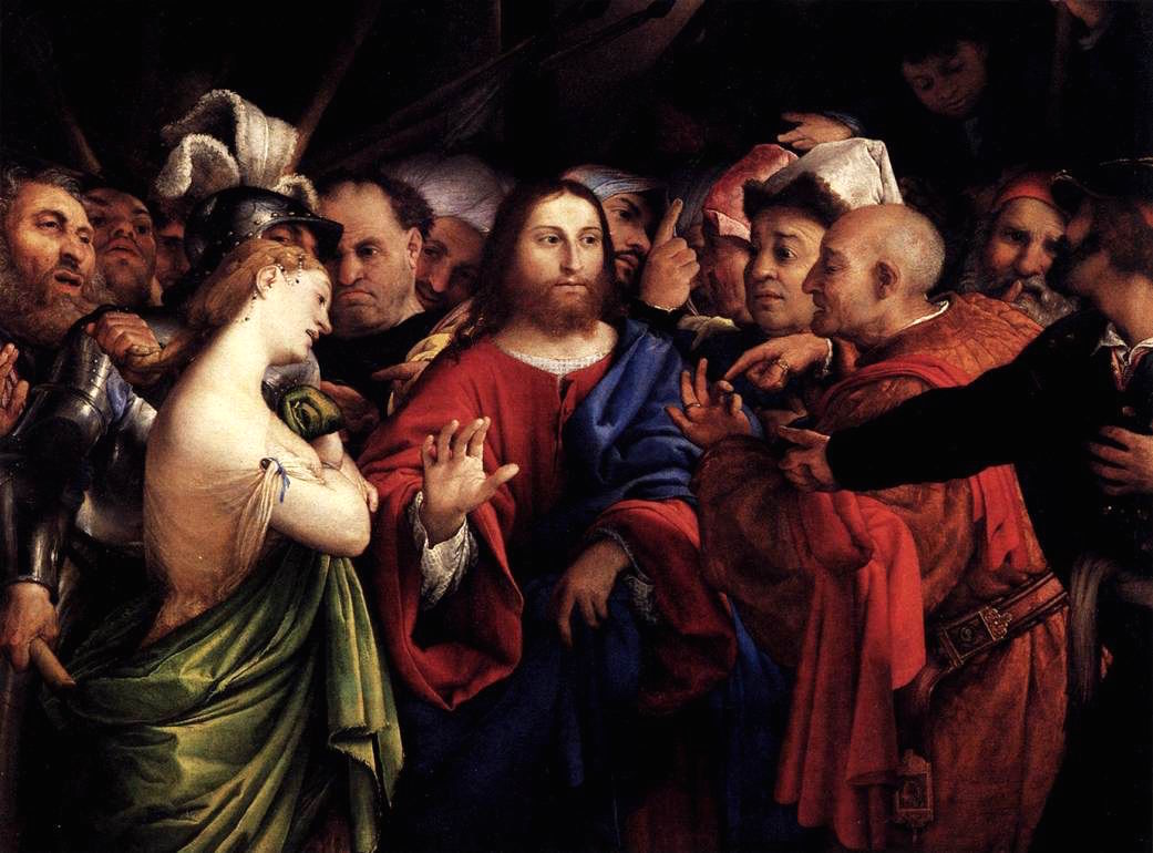 1041x770 Looking - Jesus And The Pharisees Painting
