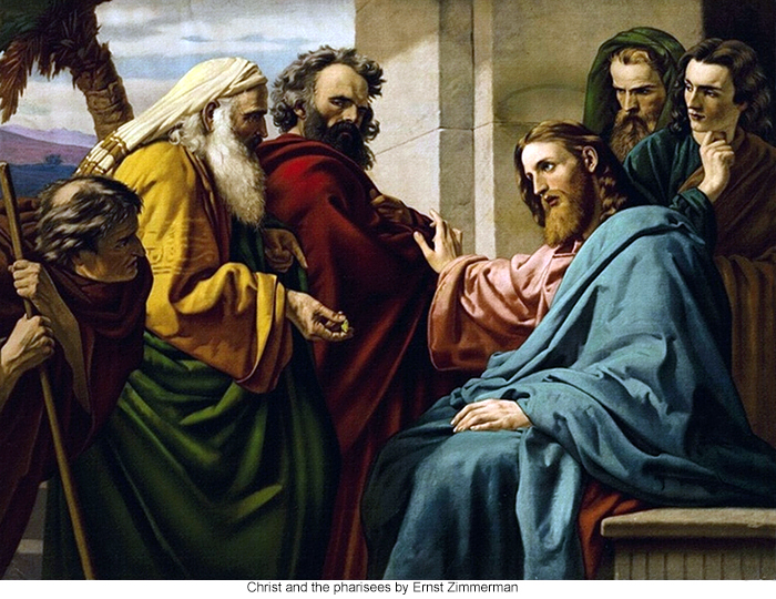 700x540 Your Mistake You Don'T Know The Scriptures - Jesus And The Pharisees Painting