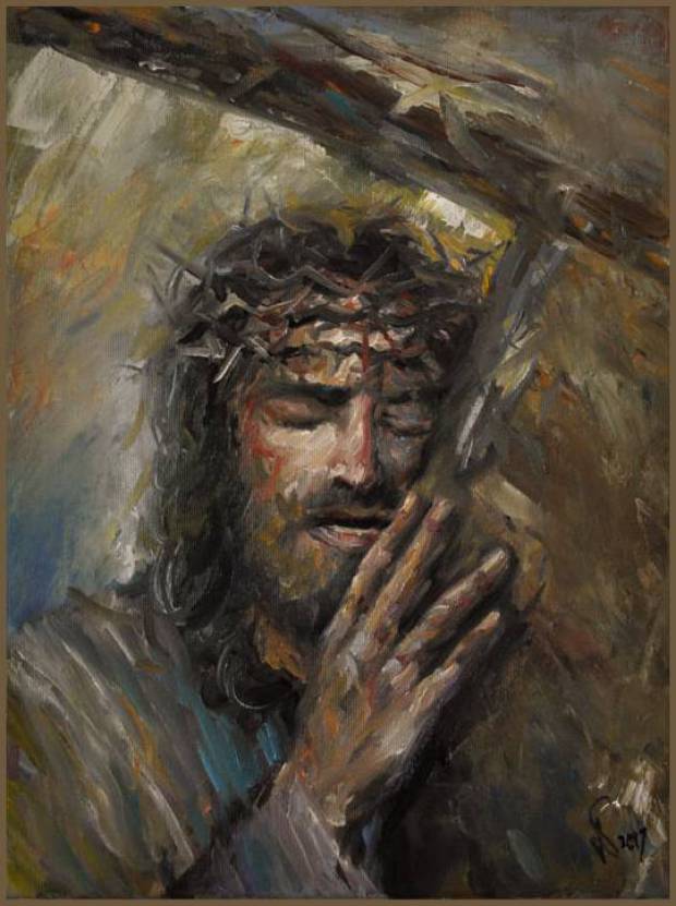 620x831 Oil Painting Jesus Christ Portrait 30x40cm Gierlach - Jesus Art Painting
