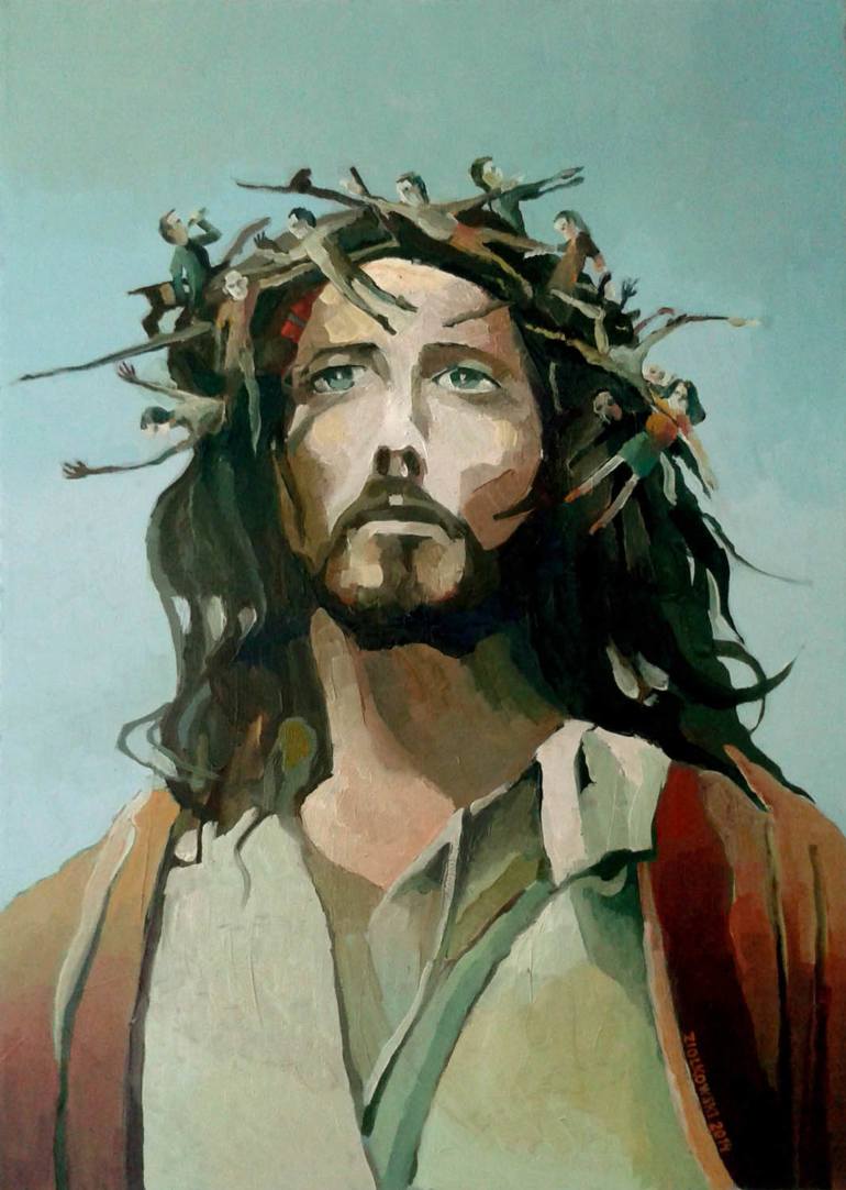 770x1082 Saatchi Art Jesus Painting By Gregor Ziolkowski - Jesus Art Painting