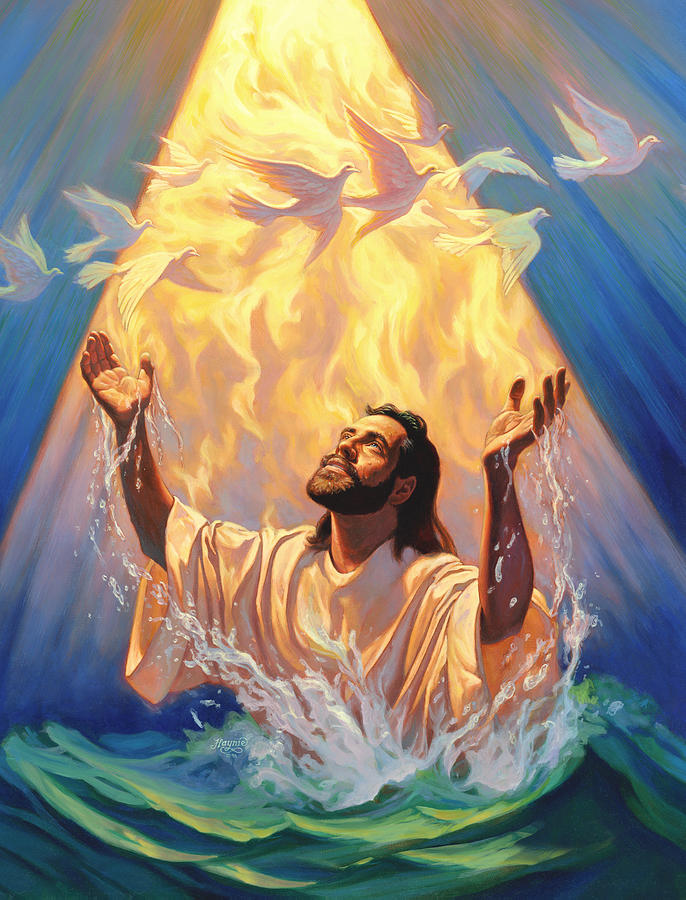 686x900 The Baptism Of Jesus Painting By Jeff Haynie - Jesus Art Painting