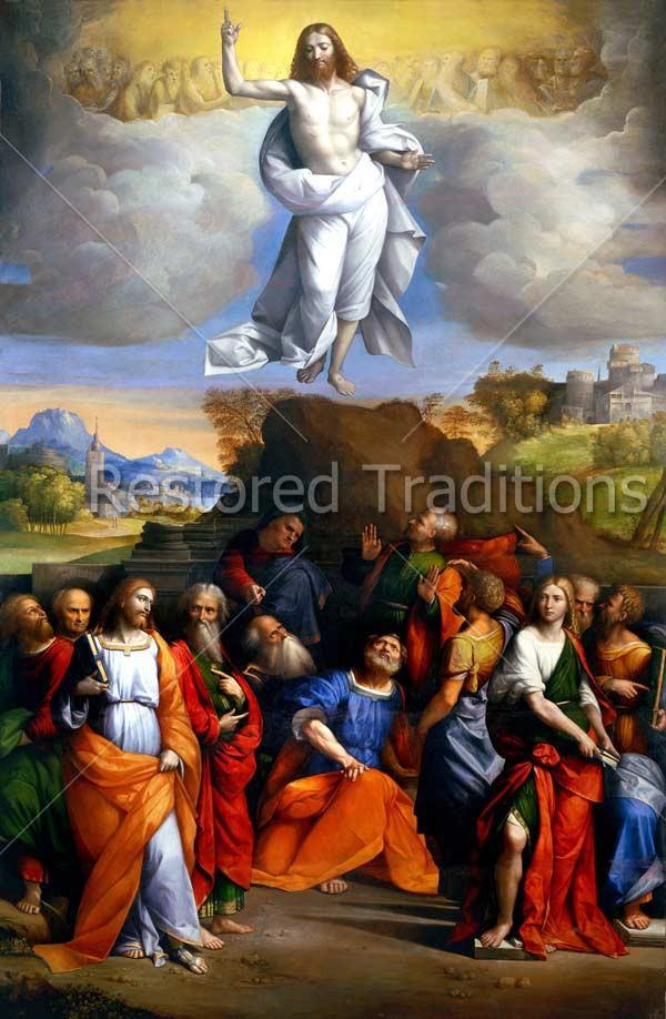 600x918 Image File Of Ascension Of Jesus Christ Into Heaven By Artist Garofalo - Jesus Ascension Painting