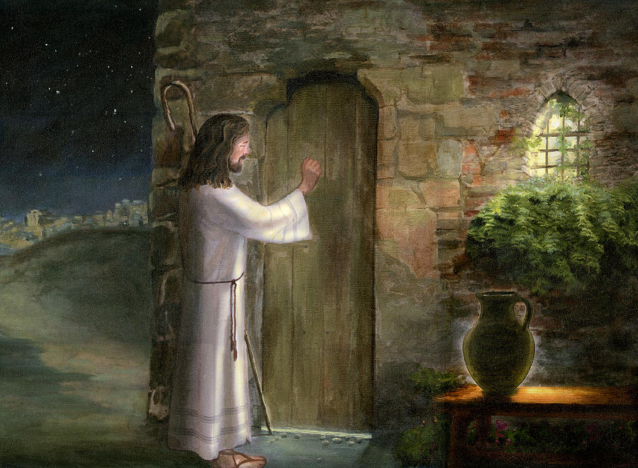 900x660 Jesus Knocking On The Door Painting By Cecilia Brendel - Jesus At The Door Painting