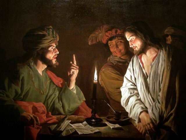 640x480 Filemattias Stom, Christ Before Caiaphas.jpg - Jesus Before Caiaphas Painting
